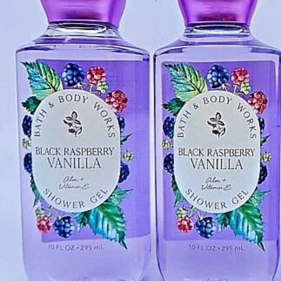 BATH & BODY WORKS BLACK RASPBERRY VANILLA SHOWER GEL SET OF TWO LOT OF 2 NEW! - Picture 3 of 3
